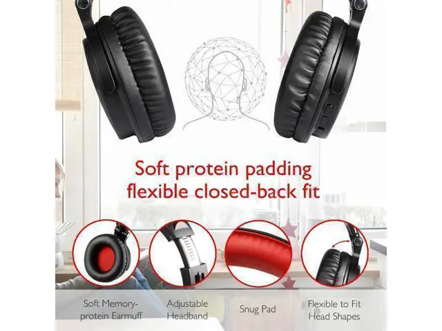 Alt view image 7 of 7 - Wired Wireless Bluetooth Headphone With Boom Mic Stereo Wireless Headphones Gaming Headset For Phone Computer PC Gamer