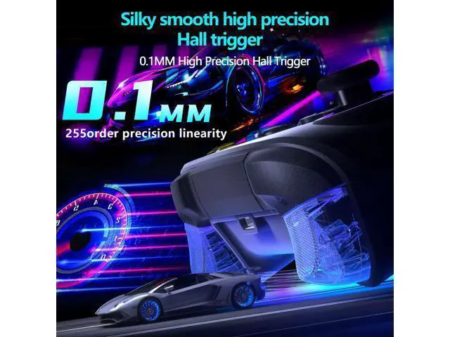 Alt view image 7 of 7 - 2.4G Wireless PC/Switch Controller with RGB Lighting/Programming Keys/Hall Joysticks/Hall Triggers/Vibrations,Three-Mode Switch Controller,Plug and Play Work for Windows PC, Android, Switch, Steam,TV