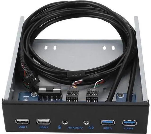 Main image of 5.25 inch Front Panel, USB 3.0 4-Ports 3.5 inch Metal Front Panel, 19PIN HD Audio Extension Front Panel, Fits Any 5.25 Computer Case Front Bay