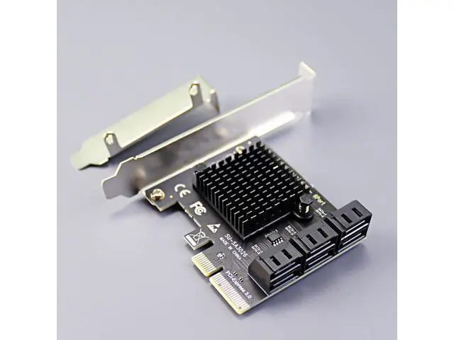 Alt view image 2 of 7 - GLOTRENDS SA3026 6-Port PCIe X4 SATA Expansion Card, Compatible with Windows,Linux,Mac OS,NAS