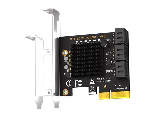 Alt view image 6 of 7 - GLOTRENDS SA3026 6-Port PCIe X4 SATA Expansion Card, Compatible with Windows,Linux,Mac OS,NAS