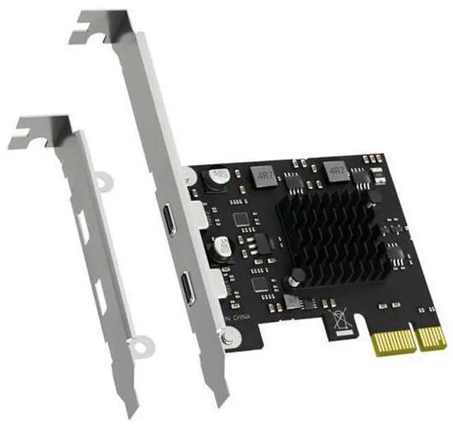 Main image of GLOTRENDS U3142CX1 2-Port 10Gb USB 3.1 Gen2 Type-C to PCIE X1 Expansion Card with ASM 3142 Chip, Regular and Low-profible Bracket
