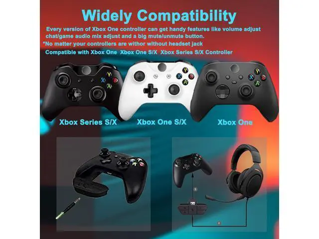 Alt view image 4 of 7 - Ssgamer Stereo Headset Adapter for Xbox One & Xbox Series X|S Controller - Headphone Adapter Adjust Volume, Mic,Audio Balance (Voice Chat & Game Sound) Directly