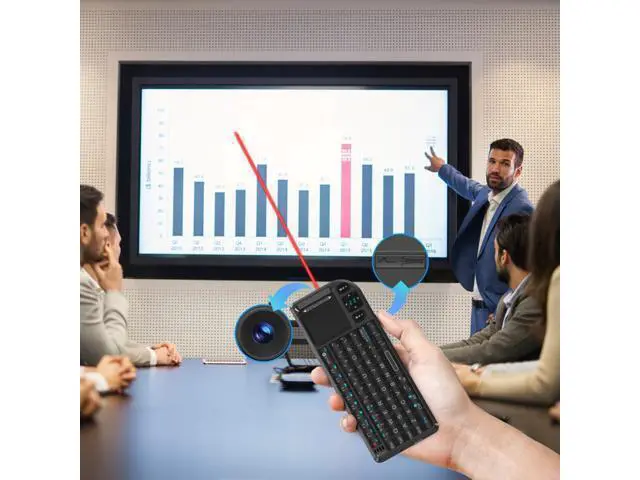 Alt view image 4 of 7 - Mini Keyboard with Touchpad, Mini Bluetooth Keyboard, 2.4G Ultra-Thin Handheld Wireless Portable, Suitable for PC/Tablet/TV/Smartphone, Suitable for Travel, Office and Home UseRechargeable