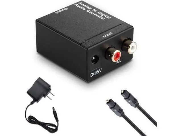 Alt view image 7 of 7 - Musou RCA Analog to Digital Optical Toslink Coaxial Audio Converter Adapter with Optical Cable