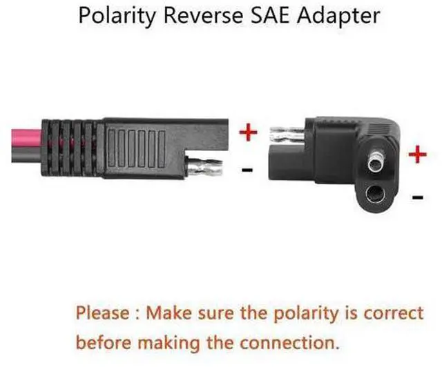 Alt view image 3 of 7 - Right Angle SAE Polarity Reverse Adapter, 90 Degree SAE to SAE Plug Quick Disconnect Connector for Solar Panel,RV,etc(4-Pack)