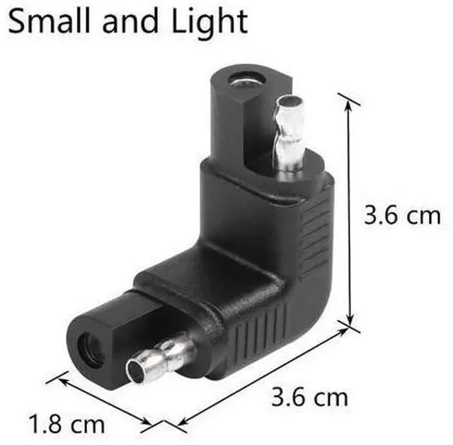 Alt view image 5 of 7 - Right Angle SAE Polarity Reverse Adapter, 90 Degree SAE to SAE Plug Quick Disconnect Connector for Solar Panel,RV,etc(4-Pack)