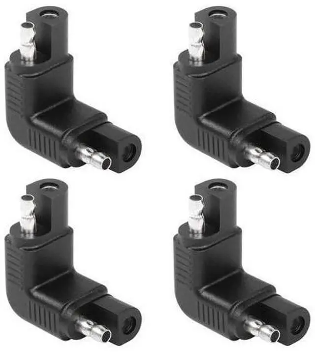 Alt view image 7 of 7 - Right Angle SAE Polarity Reverse Adapter, 90 Degree SAE to SAE Plug Quick Disconnect Connector for Solar Panel,RV,etc(4-Pack)