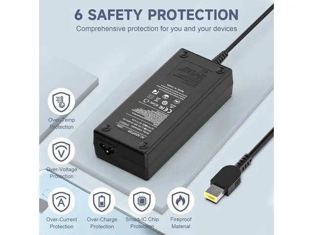 Alt view image 4 of 7 - 135W Laptop Charger Compatible with Lenovo ADL135NDC3A ADL135NLC3A ADL135NDC2A ADL135NLC2A ADL135SCC3A ADL135NCC3A 4X20E50558 4X20E50564 4X20E50569 45N0362 45N0361 AC Adapter Power Supply Cord