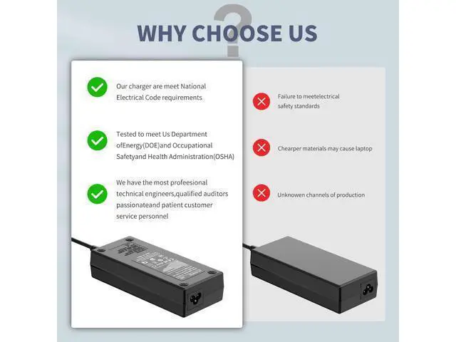Alt view image 6 of 7 - 135W Laptop Charger Compatible with Lenovo ADL135NDC3A ADL135NLC3A ADL135NDC2A ADL135NLC2A ADL135SCC3A ADL135NCC3A 4X20E50558 4X20E50564 4X20E50569 45N0362 45N0361 AC Adapter Power Supply Cord