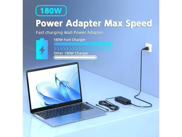 Alt view image 6 of 7 - 180W AC Laptop Charger Compatible with Asus TUF Gaming A15 F15 A17 F17 Series; FX506, FX517, FX706, FX766, FX505, FX566, FX705, FX86, FA506, FA706; ADP-180TB H, ADP-180MB F Power Adapter Supply