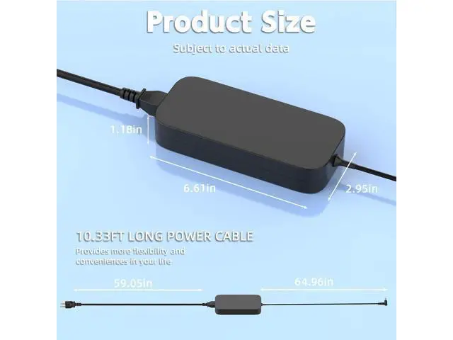 Alt view image 7 of 7 - 180W AC Laptop Charger Compatible with Asus TUF Gaming A15 F15 A17 F17 Series; FX506, FX517, FX706, FX766, FX505, FX566, FX705, FX86, FA506, FA706; ADP-180TB H, ADP-180MB F Power Adapter Supply