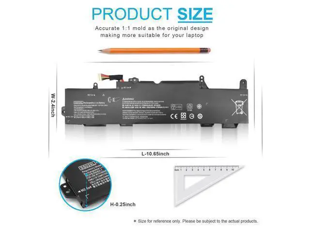 Alt view image 3 of 7 - 50Wh SS03XL 933321-855 Battery for HP EliteBook 840 735 745 830 G5 G6 EliteBook 730 740 836 846 G5 ZBook 14U G5 G6 SS03050XL-PL 932823-171 HSN-113C-4 932823-421 932823-1C1 HSN-112C HSTNN-LB8G 11.55V