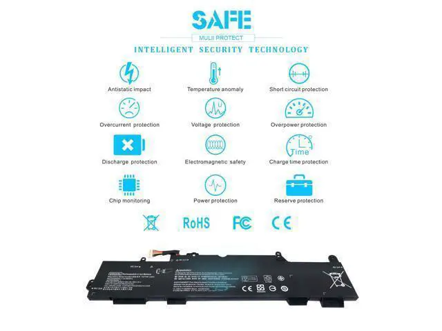 Alt view image 6 of 7 - 50Wh SS03XL 933321-855 Battery for HP EliteBook 840 735 745 830 G5 G6 EliteBook 730 740 836 846 G5 ZBook 14U G5 G6 SS03050XL-PL 932823-171 HSN-113C-4 932823-421 932823-1C1 HSN-112C HSTNN-LB8G 11.55V