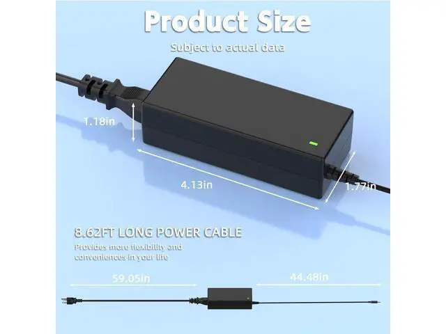 Alt view image 7 of 7 - 65W 45W AC Charger Compatible with Dell Inspiron 15 3000 5000 Series 3500 3501 3502 3520 3535 3581 3582 3583 3590 3593 3595 5501 5510 5515 5570 5590 5591 5593 Laptop Charger Power Supply Cord