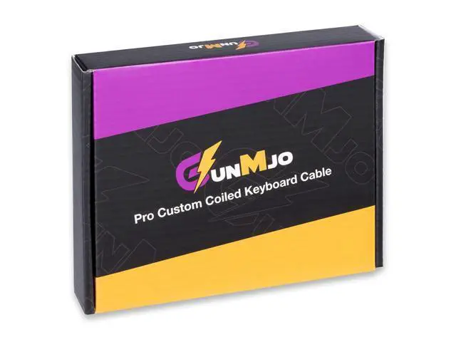 Alt view image 5 of 6 - GUNMJO Pro Custom Coiled USB C Cable for Gaming Keyboard, Double-Sleeved Mechanical Keyboard Cable with Detachable Metal Aviator, 1.5M USB-C to USB-A, White Color