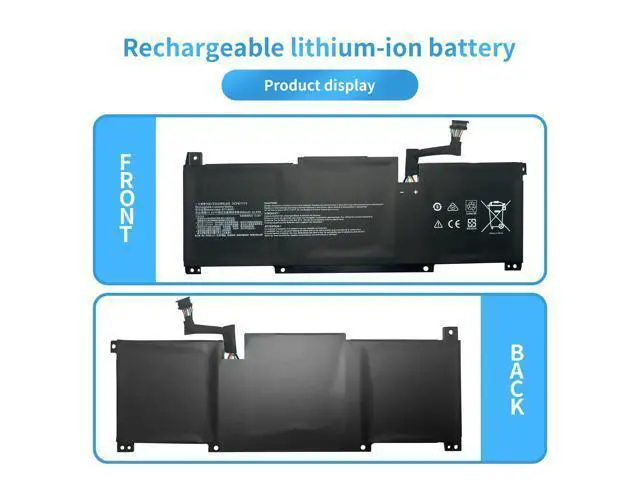 Alt view image 5 of 7 - Hubei BTY-M491 3ICP6/71/74 Laptop Battery Replacement for MSI Modern 15 A10RB Modern 15 A10RB-041TW(11.4V 52.4Wh)