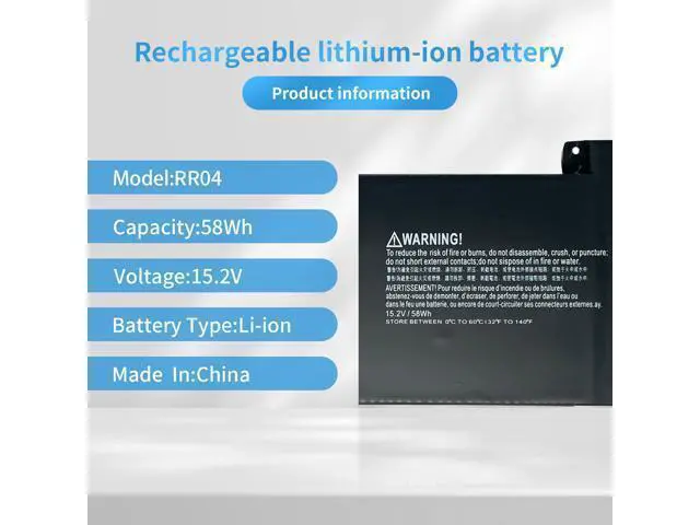 Alt view image 2 of 6 - RR04 Laptop Battery Compatible with HP Omen 15-5000 15-5100 15-5200 15T-5000 15-5001NA 15-5010NR 15-5012TX 15-5116TX 15-5014TX 15-5016TX 15-5220NR 15-5210NV 15-5051NA TPN-W111 Series(15.2V 58Wh)