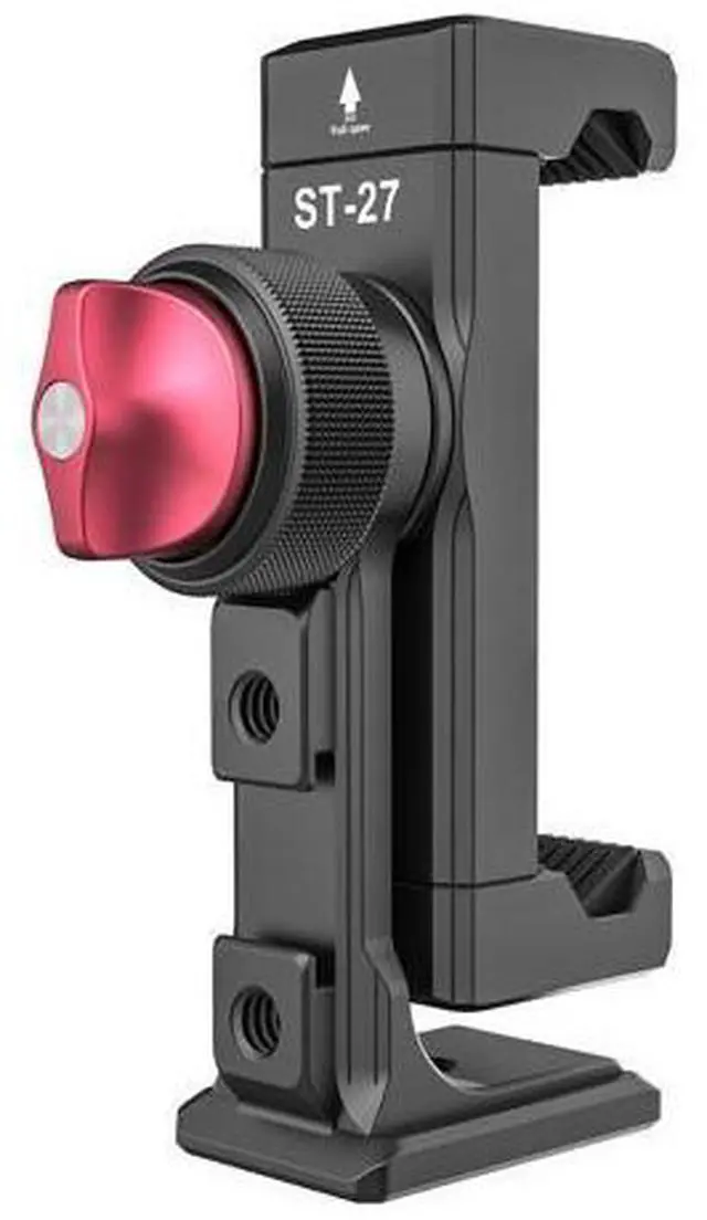 Main image of Metal Phone Tripod Mount 3 Cold Shoes & Arca Port, 360° Smartphone Tripod Adapter for iPhone 17 16 15 Cell Phone Stand Holder for Desktop Video Live Streaming Vlogging Rig