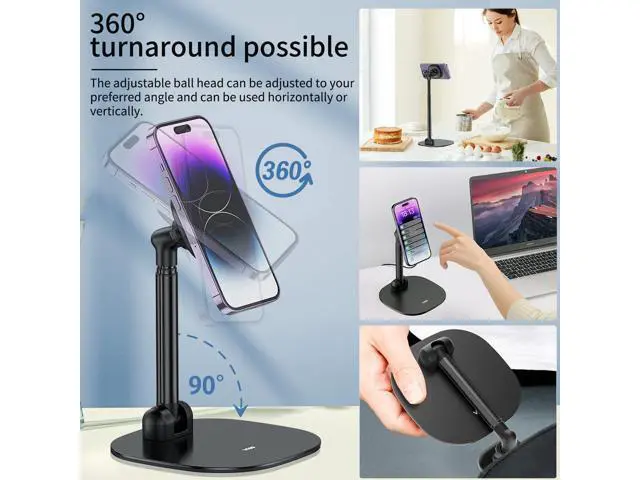 Alt view image 5 of 7 - Magnetic Wireless Charger Phone Stand 360°Rotation Desktop Phone Holder Adjustable Cell Phone Stand for iPhone 17/17pro/16/15/14/13 Series Foldable Wireless Charging Station for Android/AirPod