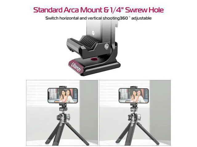Alt view image 2 of 7 - Metal Phone Tripod Mount 3 Cold Shoes & Arca Port, 360° Smartphone Tripod Adapter for iPhone 17 16 15 Cell Phone Stand Holder for Desktop Video Live Streaming Vlogging Rig