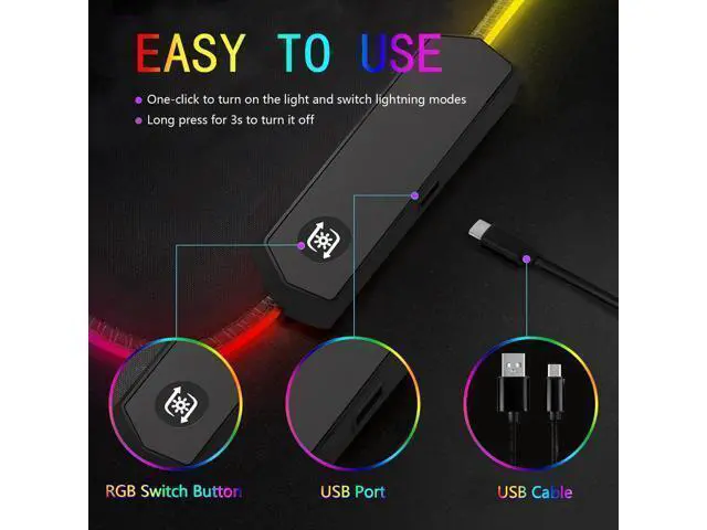 Alt view image 3 of 7 - Armanza RGB Gaming Mouse Pad, Large Mousepad with Led Light, Gaming Accessories Keyboard Pad for Desk, Non-Slip Rubber Base Big Mouse Mat for Gamer, 31.5 X 11.8 Inch, Golden Galaxy