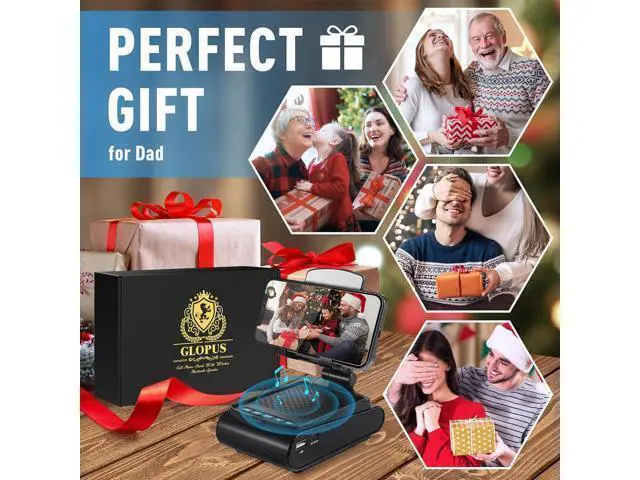 Alt view image 2 of 7 - Birthday Gifts for Men, Cell Phone Stand with Wireless Bluetooth Speaker, Gifts for Dad Him Husband Boyfriend, Cool Gadgets for Men, Unique Gifts