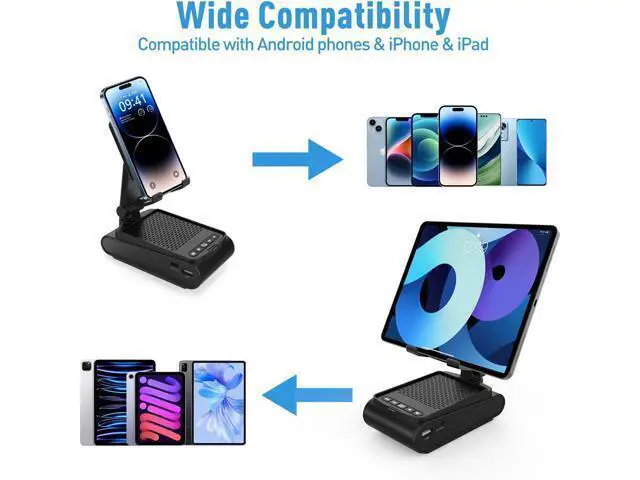 Alt view image 6 of 7 - Birthday Gifts for Men, Cell Phone Stand with Wireless Bluetooth Speaker, Gifts for Dad Him Husband Boyfriend, Cool Gadgets for Men, Unique Gifts