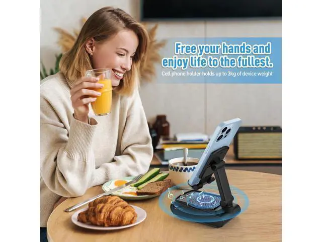 Alt view image 7 of 7 - Birthday Gifts for Men, Cell Phone Stand with Wireless Bluetooth Speaker, Gifts for Dad Him Husband Boyfriend, Cool Gadgets for Men, Unique Gifts