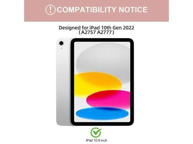 Alt view image 2 of 7 - BQSS for iPad 10th Generation Keyboard Case 10.9"2022 & LED Wireless Mouse, 2.4G Wireless Bluetooth Two Mode Computer Mice