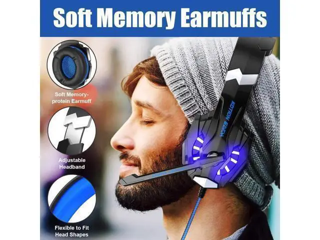 Alt view image 2 of 7 - G9000 Hifi Pro Gaming Headphone Game Headset+3200 DPI X7 Pro Gaming Mouse Gift Big Gaming Mousepad Pro Gamer in Stock