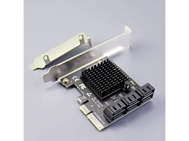 Alt view image 7 of 7 - GLOTRENDS SA3026-C 6-Port PCIe X4 SATA Expansion Card with SATA and Power Cables, Compatible with Windows,Linux,Mac OS,NAS
