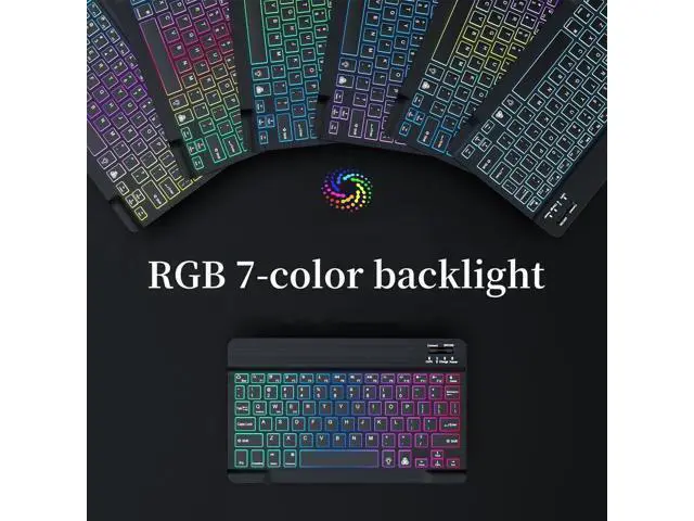 Alt view image 3 of 7 - kaidisen Backlit Keyboard for Galaxy Tab S6 Lite 10.4" 2024/2022/2020 Keyboard Case with Mouse, Detachable Backlight Color Keyboard Case,Pink+White