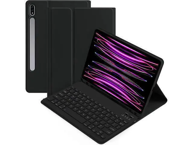 Alt view image 5 of 7 - kaidisen Backlit Keyboard for Galaxy Tab S6 Lite 10.4" 2024/2022/2020 Keyboard Case with Mouse, Detachable Backlight Color Keyboard Case,Pink+White