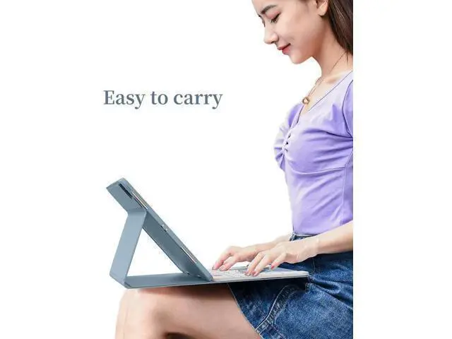 Alt view image 4 of 7 - kaidisen Backlit keyboard for iPad 10th Generation Keyboard Case with Mouse, Detachable Backlight Color Keyboard Case for iPad 10,Purple+White