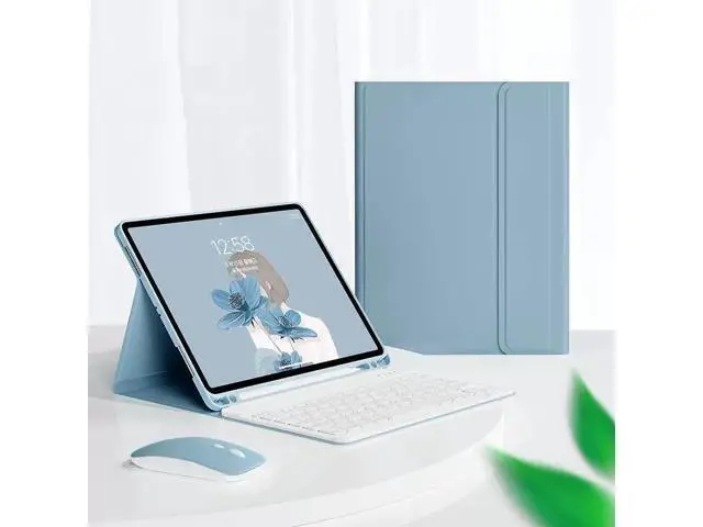 Alt view image 5 of 7 - kaidisen Backlit keyboard for iPad 10th Generation Keyboard Case with Mouse, Detachable Backlight Color Keyboard Case for iPad 10,Purple+White