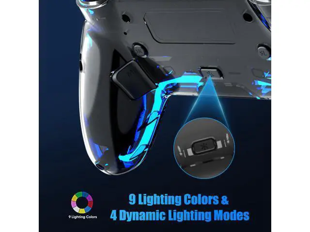 Alt view image 3 of 7 - Wireless Controller for PS5, Pro/Slim/MAC/Steam Deck/PC, Hall Effect Joystick, Dual Vibration/Marco/Turbo, 3.5mm Jack, 6-Axis, Mute Key, LED Gamepad with Speaker