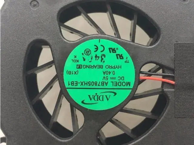 Alt view image 2 of 3 - for HP Pavilion DV7 DV7-1100 DV7-1200 DV7-1000 ADDA AB7805HX-EB1 X1B sps-480481-001 laptop cpu cooling fan