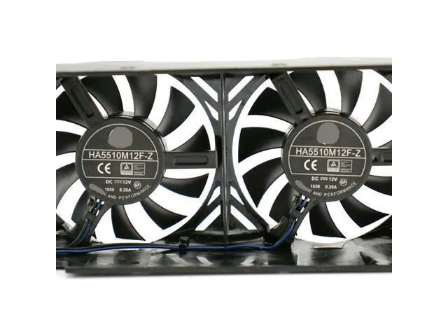 Alt view image 3 of 3 - For MSI GeForce GTX 1050 2GT LP Graphics Card Cooling Double Fan With Frame 2pin