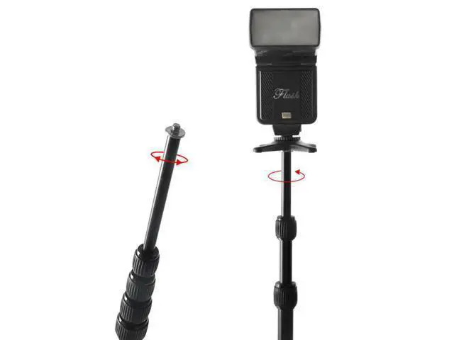 Alt view image 2 of 4 - P225 Handheld Telescopic Extension Pole Aluminum Alloy Photography Extension Rod for Flash Slr Camera Bracket Smartphone Gopro