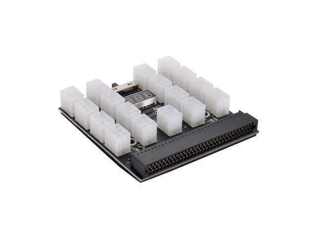 Alt view image 2 of 3 - Server PSU Power Supply 1200W Breakout Board Adapter with 17 Ports ATX 6 Pin for DPS-800GB 1200FB 1200QB