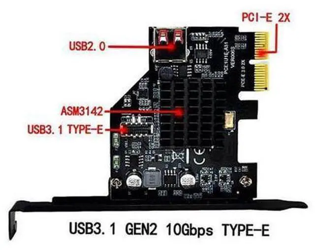 Main image of USB 3.1 USB 2.0 Pcie Pci Express Card Adapter Pci-e Expansion Card Front Panel Socket for Motherboard
