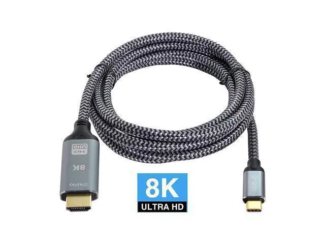 Alt view image 5 of 5 - Type-C USB4 USB-C Male Source to HDTV 2.0 Male Display 8K UHD 4K DP to HDTV Male Monitor Cable