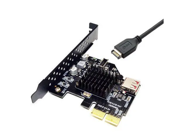Alt view image 2 of 3 - USB 3.1 USB 2.0 Pcie Pci Express Card Adapter Pci-e Expansion Card Front Panel Socket for Motherboard