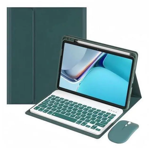 Main image of kaidisen Keyboard Case Mouse Compatible with iPad Pro 13 inch (M4) 2024 Detachable Cute Color Keyboard Case Support Pencil Charging,Dark Green