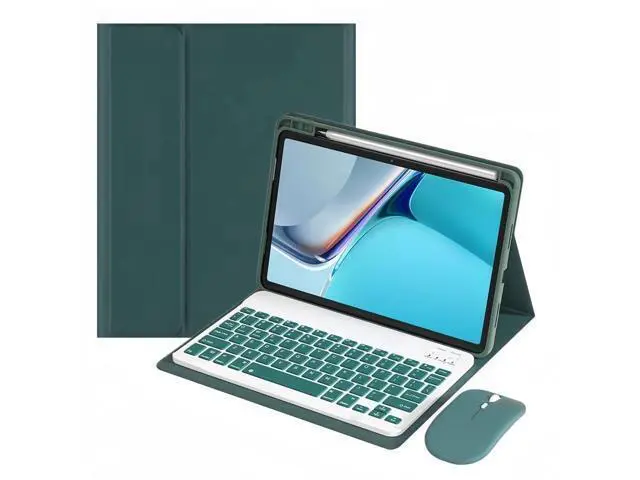 Alt view image 6 of 7 - kaidisen Keyboard Case Mouse Compatible with iPad Pro 13 inch (M4) 2024 Detachable Cute Color Keyboard Case Support Pencil Charging,Dark Green
