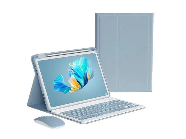 Alt view image 6 of 7 - kaitesi Keyboard Case Mouse for iPad Pro 11 inch M4 Case with Keyboard and Mouse, Magnetically Detachable Color Keyboard Case for iPad Pro 11" M4,Misty Blue