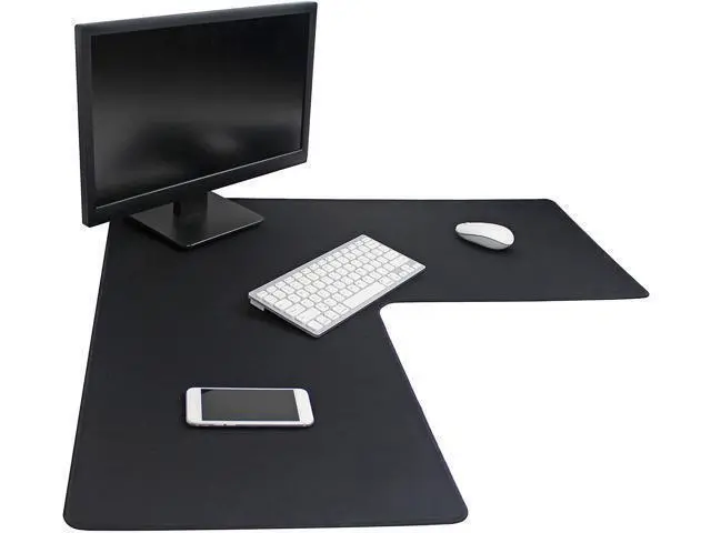 Alt view image 4 of 7 - LPadds L Shaped Mouse Pad - Large, 3mm thickness, Stitched Edges, Water Resistant - Corner Mouse Mat for L Shaped Desk, Corner Desk and Gaming Setup