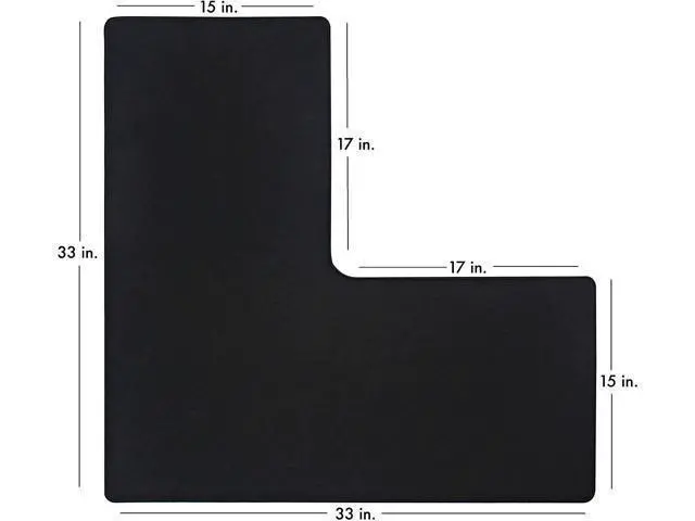 Alt view image 5 of 7 - LPadds L Shaped Mouse Pad - Large, 3mm thickness, Stitched Edges, Water Resistant - Corner Mouse Mat for L Shaped Desk, Corner Desk and Gaming Setup