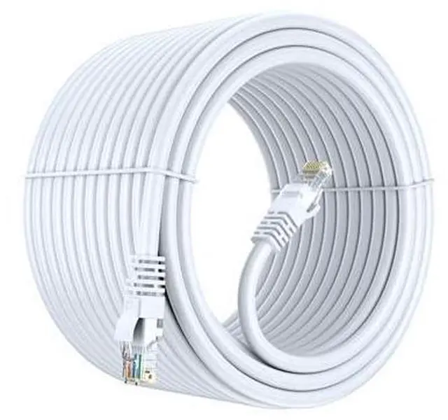 Main image of Maximm Cat 6 Ethernet Cable 150 Ft, 100% Pure Copper, Cat6 Cable LAN Cable, Internet Cable, Patch Cable and Network Cable - UTP (White) 150 Feet